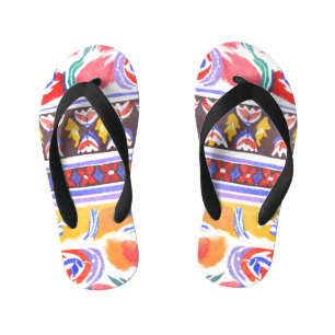 Tongs Enfants décoration traditionnelle roumaine
