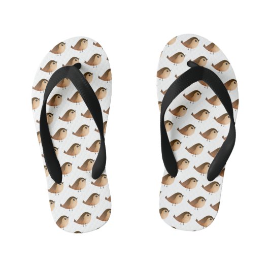 Tongs Enfants Dessin d'Oiseau de Bruant (Semelle)