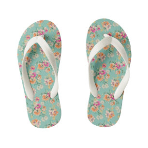 Tongs Enfants Dessin floral brillant