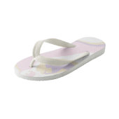 Tongs Enfants Déversement - rose pastel, jaune et violet (Incliné)