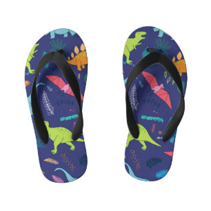 Tongs Enfants Dinosaures Palms Tropical Vintage Motif