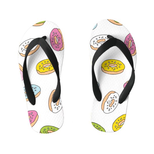 Tongs Enfants Doodle beiguts motif, design sans soudure. (Semelle)