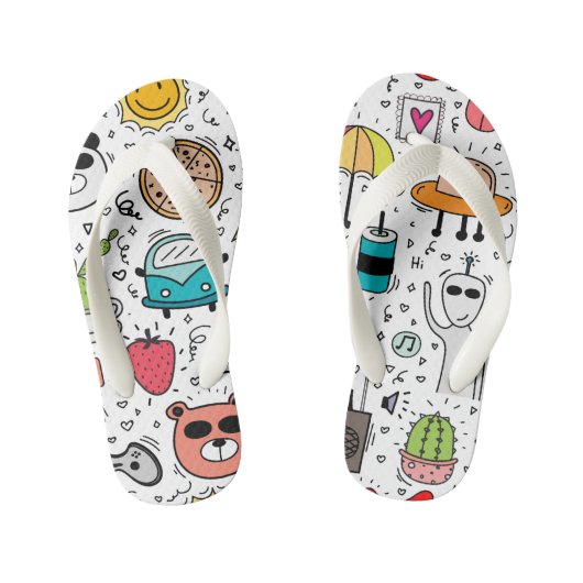 Tongs Enfants Doodle de dessin (Semelle)