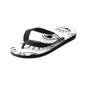 Tongs Enfants Doodle eye, motif créatif sans couture. (Incliné)