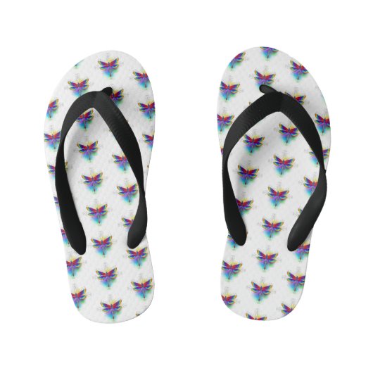 Tongs Enfants Dragonfly en arc-en-ciel (Semelle)