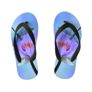 Tongs Enfants Dragonfly on Water Lily Flip Flops