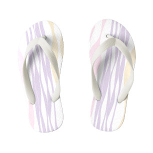 Tongs Enfants Ebb et flux - rose pastel, jaune et violet
