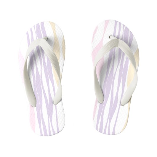 Tongs Enfants Ebb et flux - rose pastel, jaune et violet (Semelle)