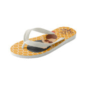 Tongs Enfants Échelles oranges de sirène (Incliné)