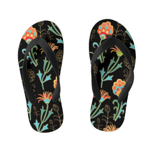 Tongs Enfants Élégance florale orientale transparente