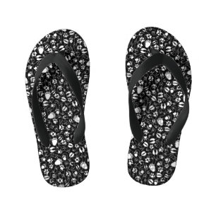 Tongs Enfants Empreintes de pied 01.b. BG noir