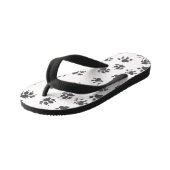 Tongs Enfants Empreintes Paw : Chien Monochrome Sans Seamless. (Incliné)