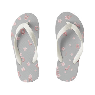 Tongs Enfants Enfants mignons ABC Alphabet flower Enfants école