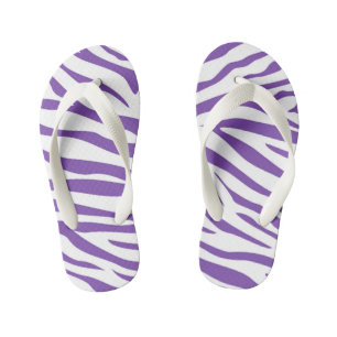 Tongs Enfants Enfants Violet Zèbre Frappe Flip Flops