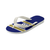 Tongs Enfants Équipe de stripes blanches de Jersey (Incliné)