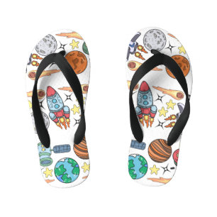 Tongs Enfants Espace extra-atmosphérique : Doodles Vintages tiré