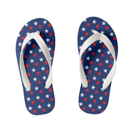 Tongs Enfants Étoiles rouges et blanches (Semelle)