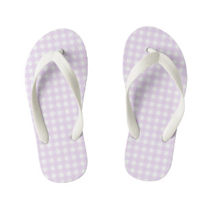 Tongs Enfants F & L En vichy rose