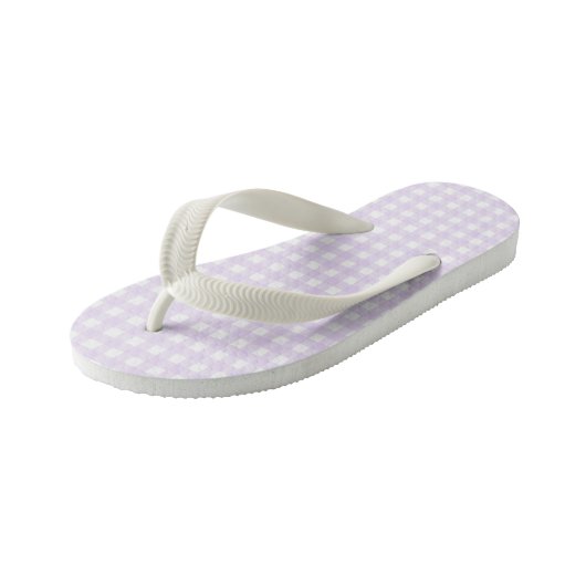 Tongs Enfants F & L En vichy rose (Incliné)
