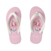 Tongs Enfants Femme princesse rose nom fille (Semelle)