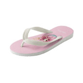 Tongs Enfants Femme princesse rose nom fille (Incliné)