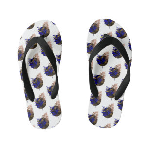 Tongs Enfants Ferme bleue sur cercle noir