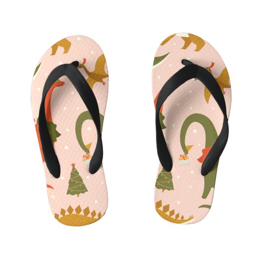 Tongs Enfants Fête de Noël Dino : Tree Rex (Semelle)