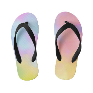 Tongs Enfants Feuilles en nuages pastel