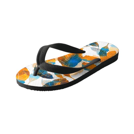 Tongs Enfants Feuilles Silhouette : aquarelle, PA sans fil numér (Incliné)