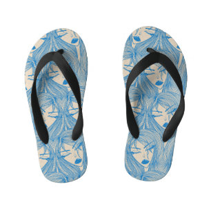Tongs Enfants Fille glamour : motif élégant et continu.