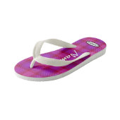 Tongs Enfants Fille mauve Plaid HAMbWG Flip Flops (Incliné)