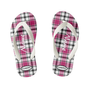 Tongs Enfants Fille Pink Plaid Flip flops HAMbWG