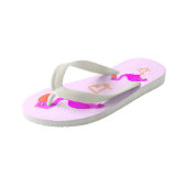 Tongs Enfants Flamant Rose Mignon - Heureux (Incliné)