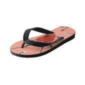 Tongs Enfants Flèches de coeur faites main. (Incliné)