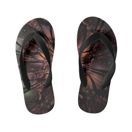 Tongs Enfants Fleur imaginaire fractale douce et tendresse (Semelle)