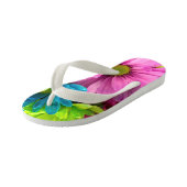 Tongs Enfants Fleur marguerite multicolore (Incliné)