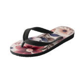 Tongs Enfants Fleurs audacieuses et rose motif (Incliné)