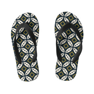 Tongs Enfants Fleurs géométriques sans couture : motif coloré.