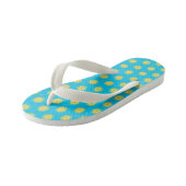 Tongs Enfants Fleurs jaunes (Incliné)