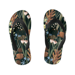 Tongs Enfants Fleurs sauvages et séchées Motif.