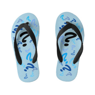 Tongs Enfants Flip Flops - Points d'interrogation en bleu