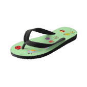 Tongs Enfants Flops à lèvres pour enfants - Bugs vert clair (Incliné)
