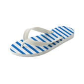 Tongs Enfants Flops-Royal Blue & White Strips (Incliné)