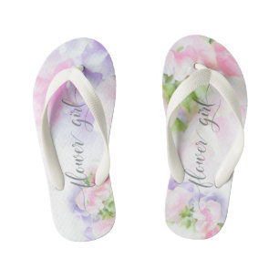 Tongs Enfants FLORAL CHIC MARIAGE SWEET PEAS Flower Girl2