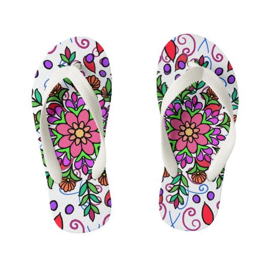 Tongs Enfants Floral Mandala Sandle (Semelle)