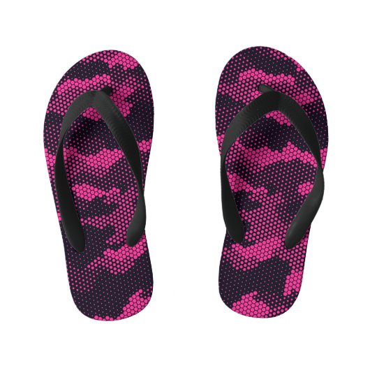 Tongs Enfants Fond de texture militaire hexagonale de camouflage (Semelle)