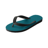 Tongs Enfants Fond sarcelle uni avec une texture subtile (Incliné)