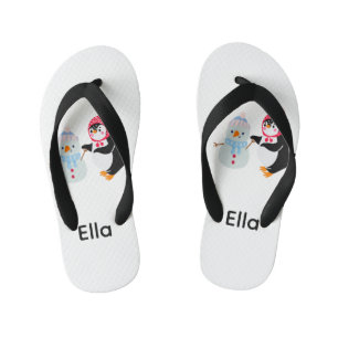 Tongs Enfants Frosty le bonhomme de neige et le pingouin