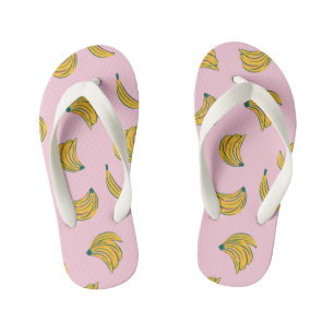 Tongs Enfants Fruits tropicaux Banane jaune et rose