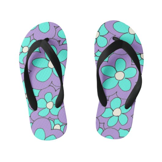 Tongs Enfants Fun coloré Fun Flower brillant design (Semelle)